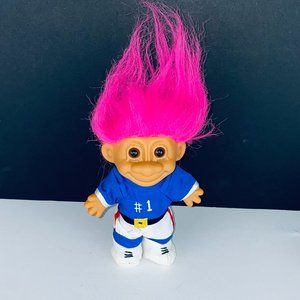 Russ Troll Doll #1 Sports Player Guy Jersey Uniform Pink Hair Pretend Play Toy
